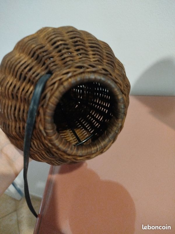 Lampe en osier ronde (image 3)