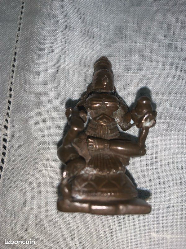 Ancien petit bronze divinité indienne (image 6)
