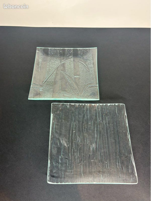 Service d’assiettes en verre texturé (20 pièces) (image 5)