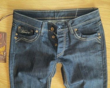 Jean Femme Kaporal Taille 37 Slim Noir Délavé - Tour De Taille 35cm, Occasion Très Bon état