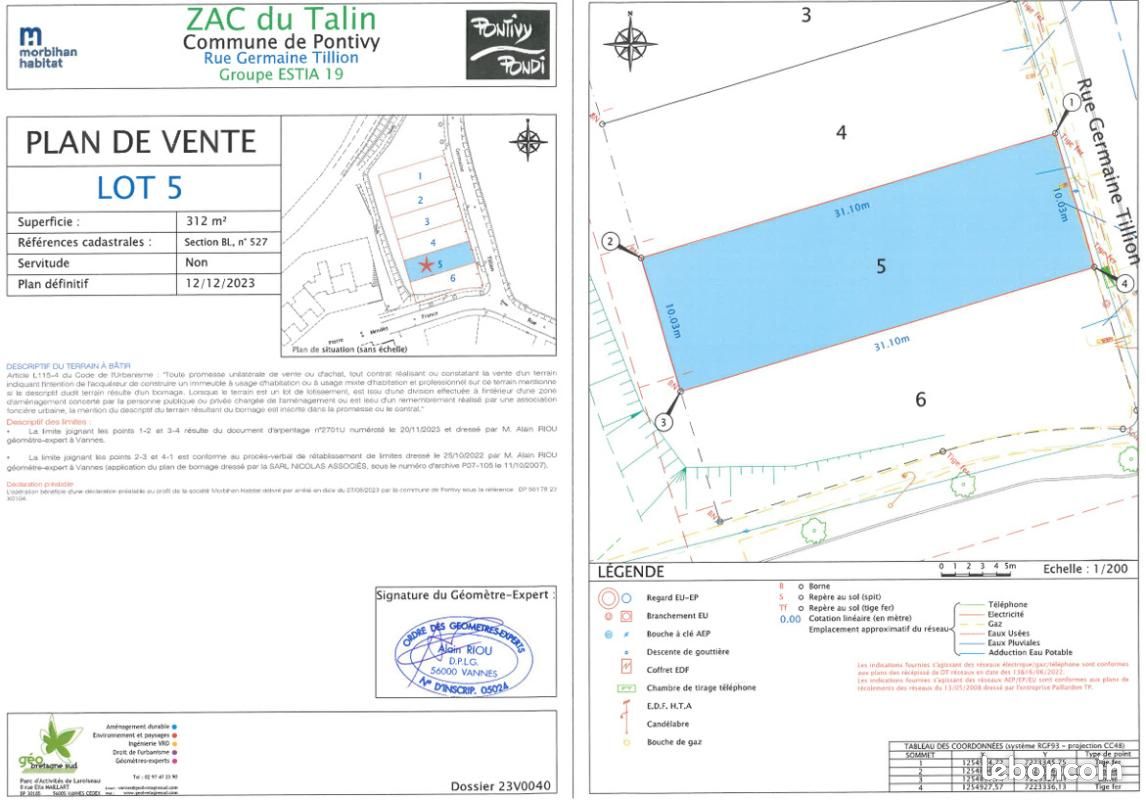 Terrain 312 m² Pontivy · 20 000 €