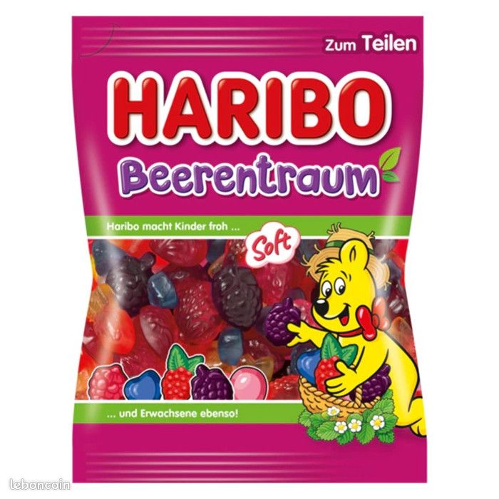 Bonbons Haribo fruits rouges sachet de 160g NEUF (image 1)