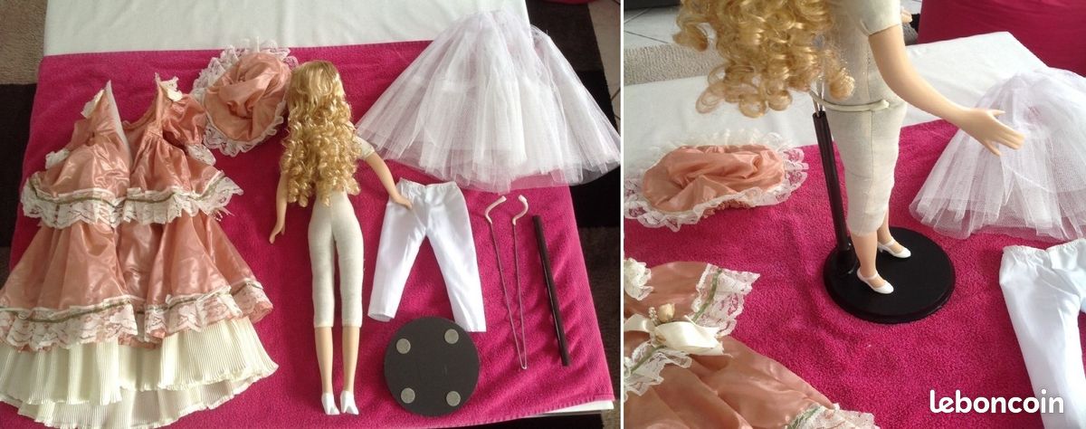 Poupée en porcelaine de collection, trés jolie Modéle 55 cm