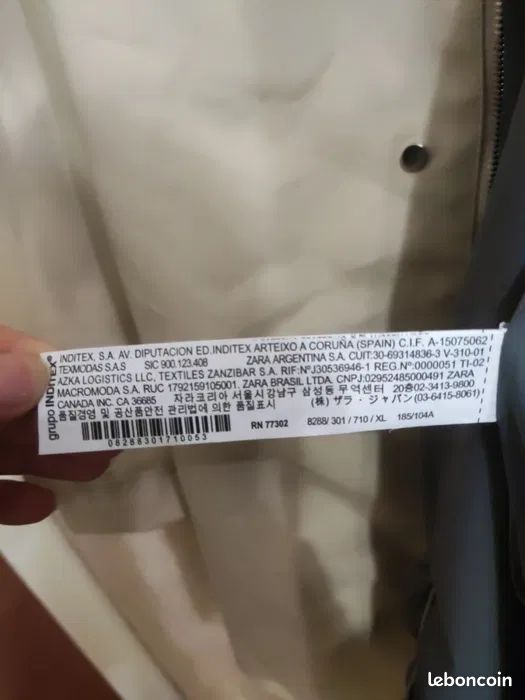 Veste impermeable zara man/bien lire l'annonce avant toute question (image 8)