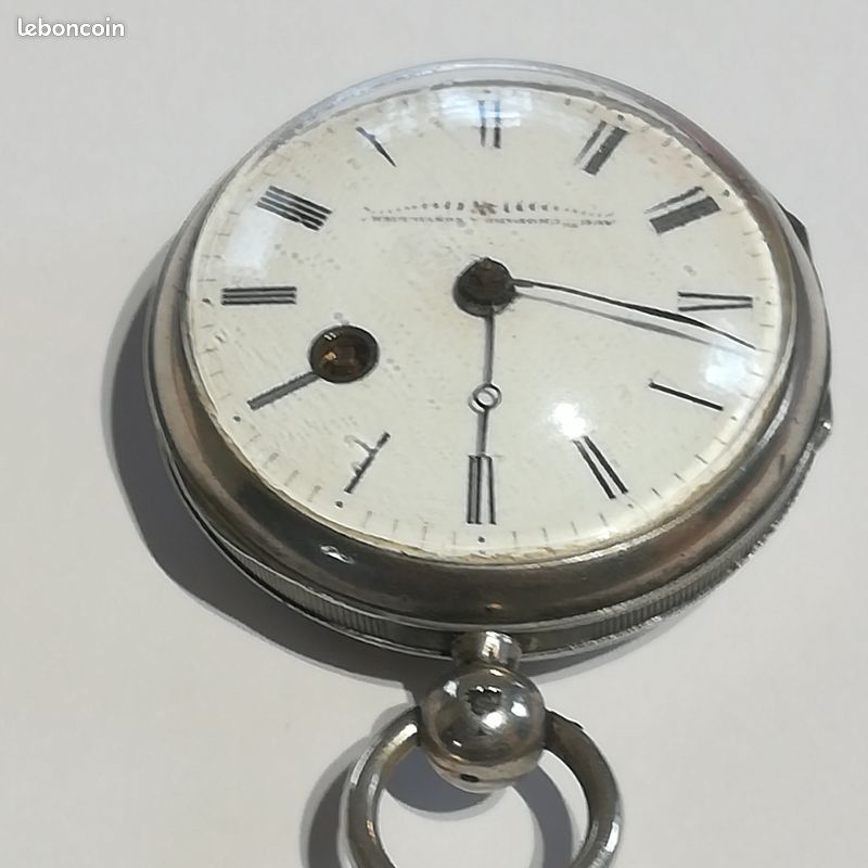 Montre De Poche (gousset) Rare BERTHOUD Paris - Argent Massif, Sonnerie, Cadran émaillé, Mouvement Coq