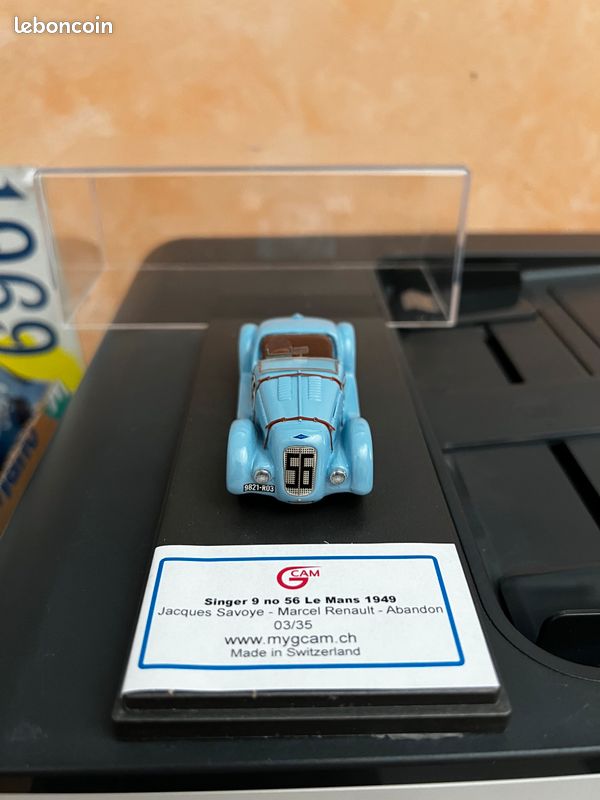 Simca Monopole Sport N°45 24h Du Mans 1949 – Miniature A.L.M. 1/43, écurie Rare
