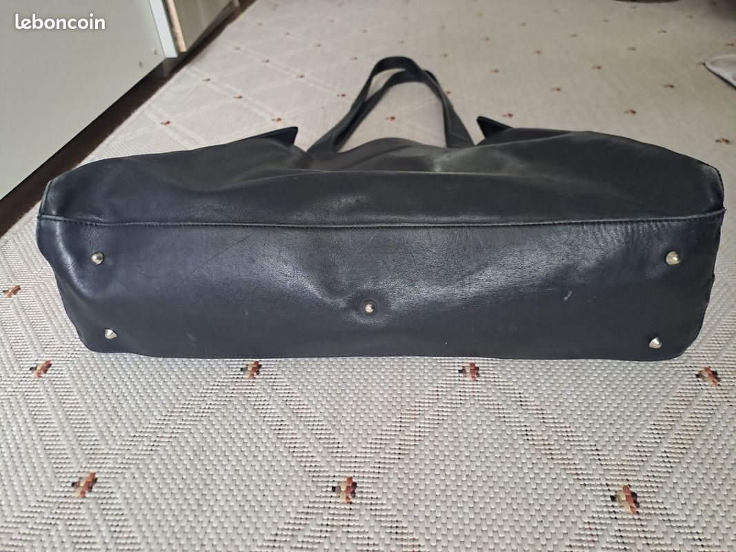 Sac à main cuir noir Nicoli (image 11)