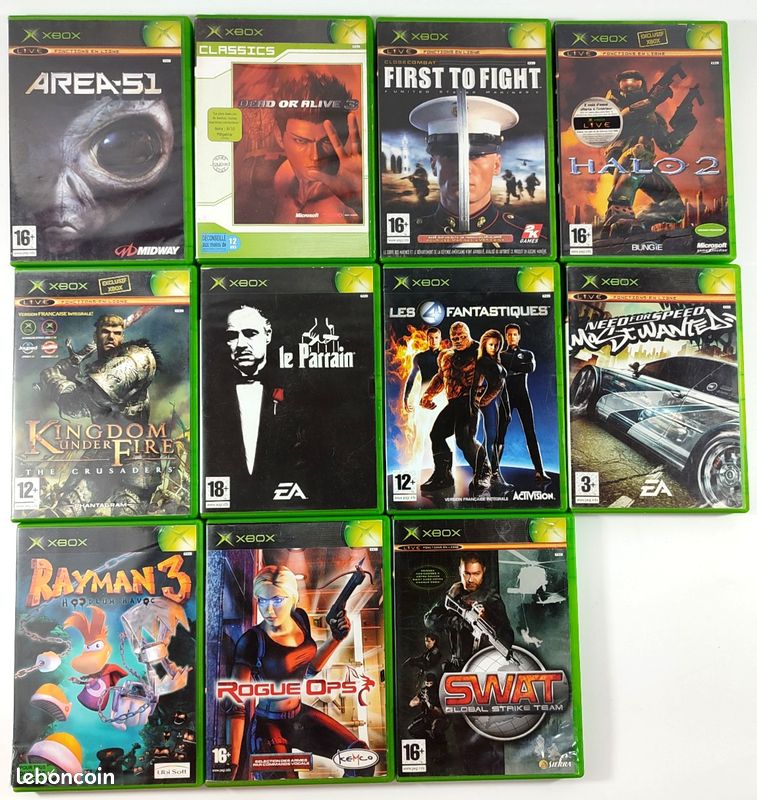 XBox Première génération Jeux à l'unité, Notices, Boites (image 3)