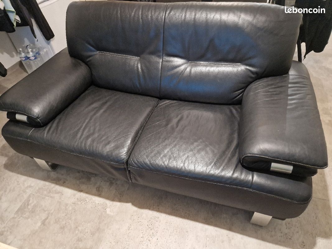 Lot de 2 canapes cuir (image 3)