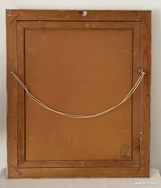Grand Tableau peinture vintage signé (image 10)