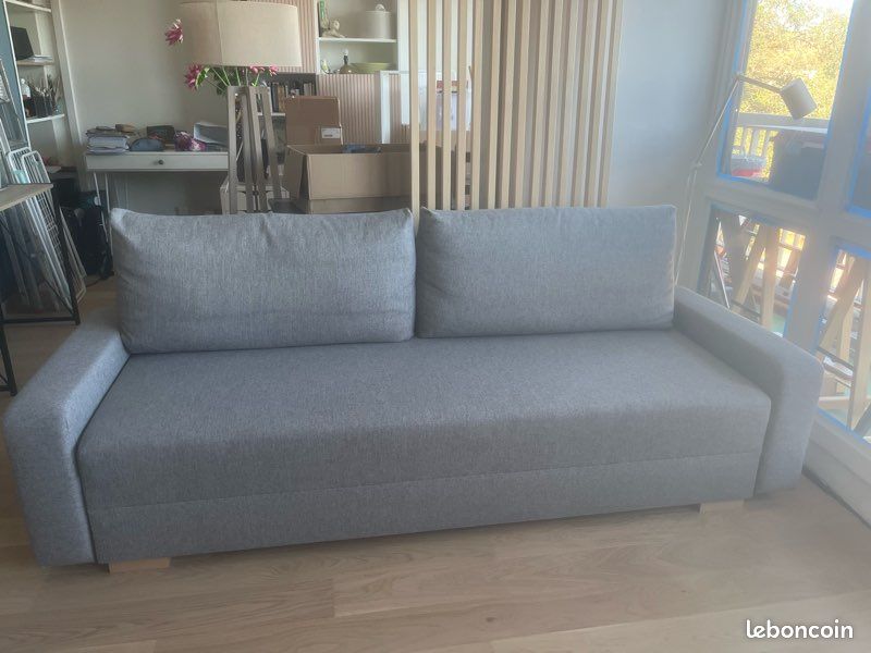 Canapé convertible gris ikea (image 2)