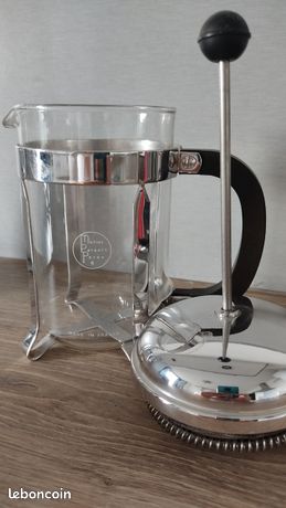 Cafetière à Piston Melior Pirex - 12 Tasses - Made In France - Argenté