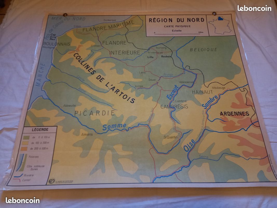 Carte scolaire ancienne Régions du Nord et de l'Est (image 2)