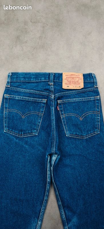 Jean Levi's 501 vintage 1993 Made in USA |W24 L30 FR34| Straight pants droit old aged bleu (image 10)