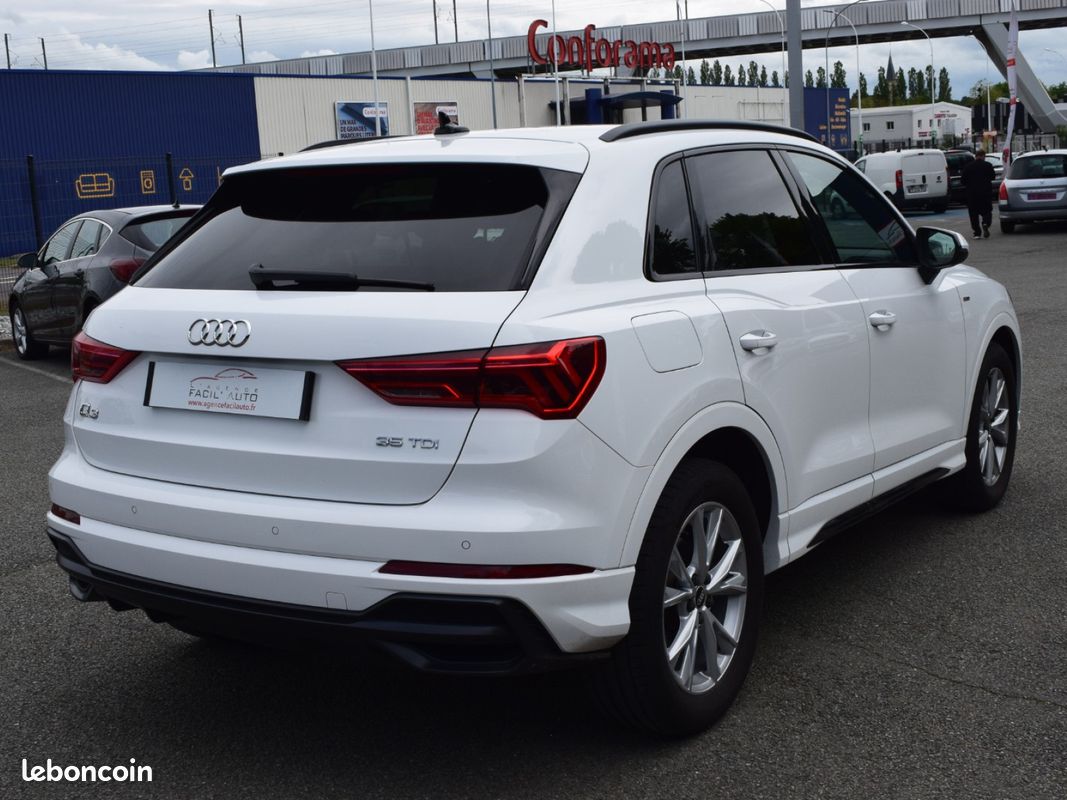 AUDI Q3 35 TDI 150 CV S-LINE S-TRONIC / 1ère MAIN / CROCHET D'ATTELAGE / PACK BLACK (image 4)