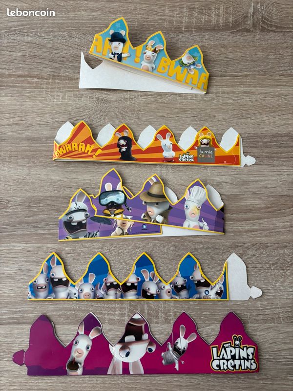 Lot de couronnes galettes des rois fèves lapins crétins (image 1)