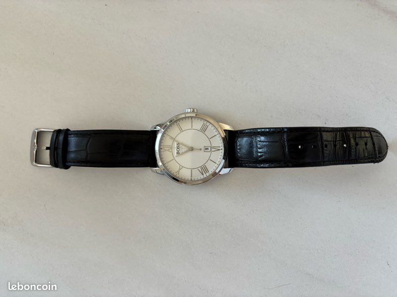 Montre Hugo Boss homme bracelet cuir noir (image 5)