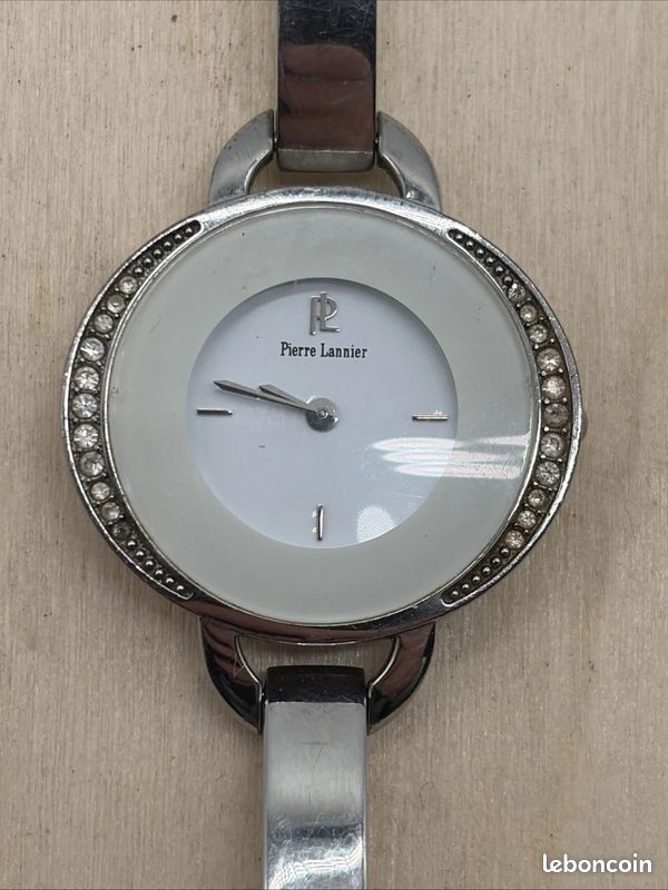 Montre Femme Pierre Lannier Élégante Strass Bracelet Acier Argenté #MM39 (image 1)