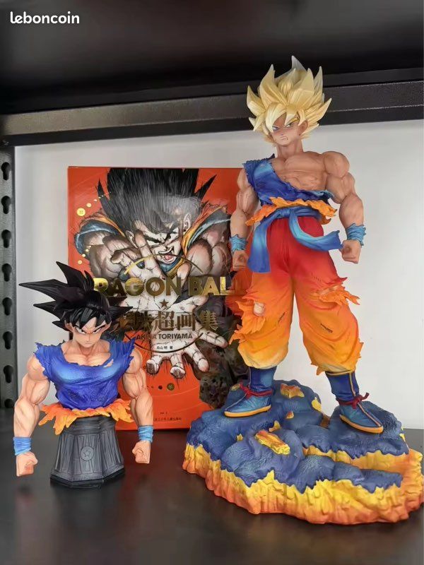Statue Goku Super Saiyan Dragon Ball Z - 35cm Avec Buste Alterné - PVC 2025