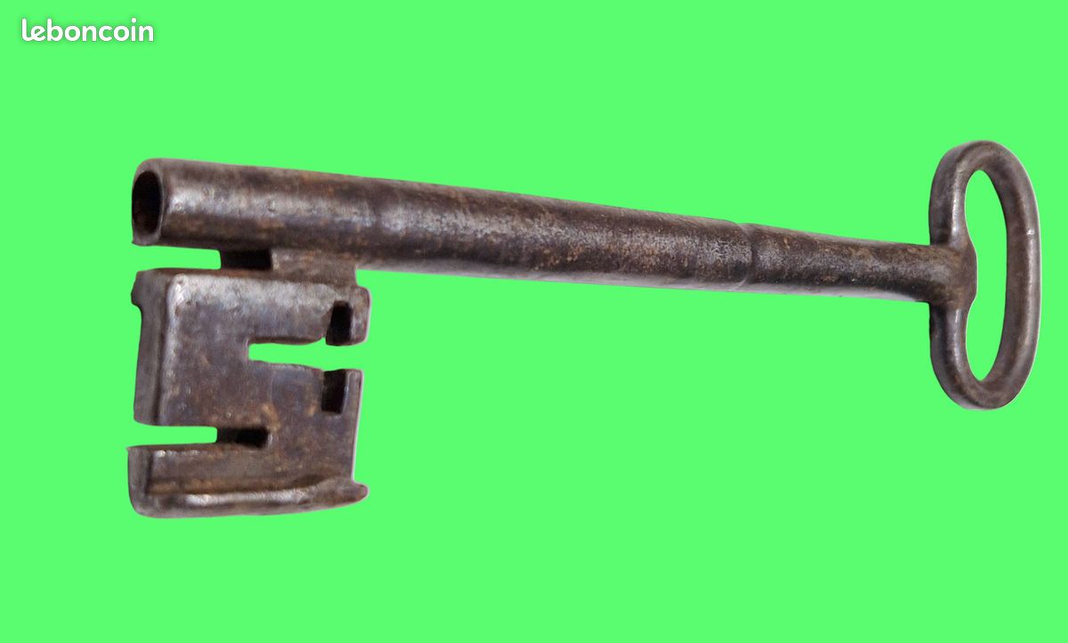 ANCIENNE CLÉ EN fer forgé, XVIIe siècle, longueur 16 cm EUR 19,00