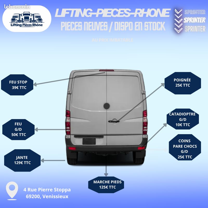 Pièces neuves Mercedes Sprinter 2013‑2018 – Pare‑chocs, phares, capot, ailes, freinage, filtres, rétroviseurs (image 2)