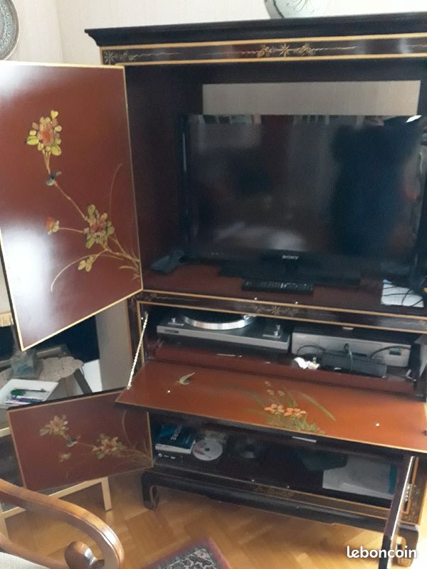 Meuble télé laqué chinois (image 4)