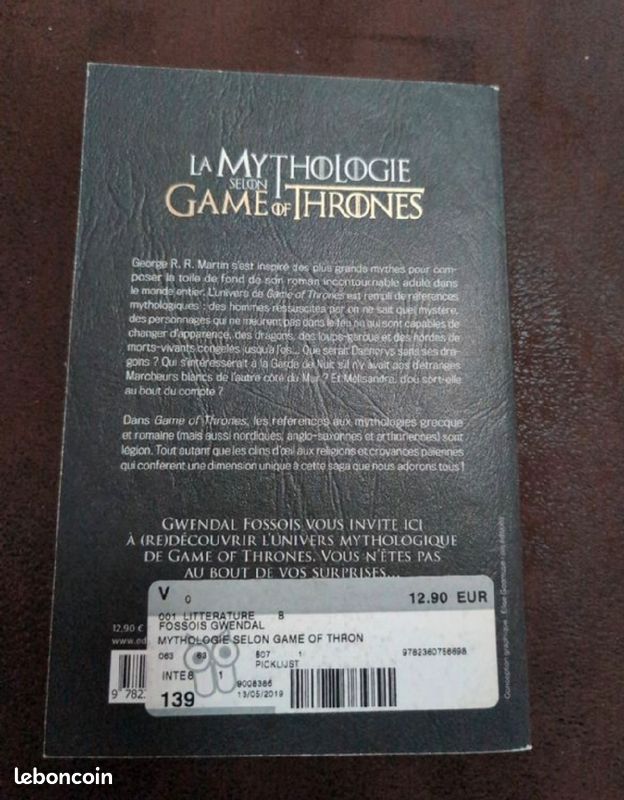 Superbe Lot GOT : 6 BD📚 game of thrones + 📙livre d'Énigmes +📓 mythologie GOT -50% port et garantie Leboncoin incluse (image 8)