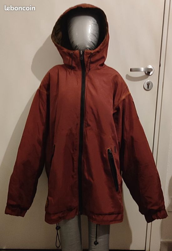 Veste Columbia Vintage Homme Taille M - Capuche Nylon Bleue - Années 90