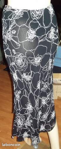 Jupe noire et blanche t 38 40 (image 3)