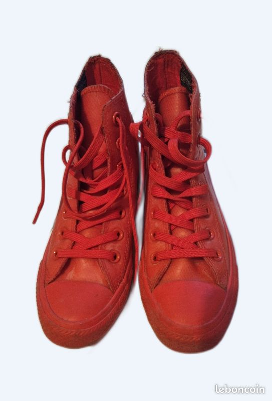 Converse hautes rouge T.37 (image 1)