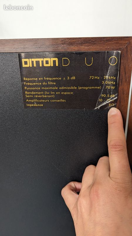 Enceintes vintage DITTON DUO CELESTION (image 6)