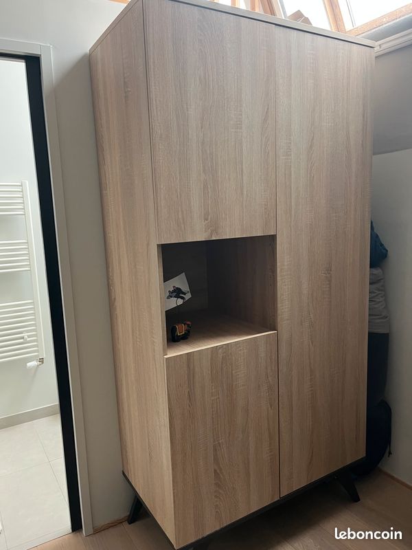 Armoire Sauthon bois clair (image 1)