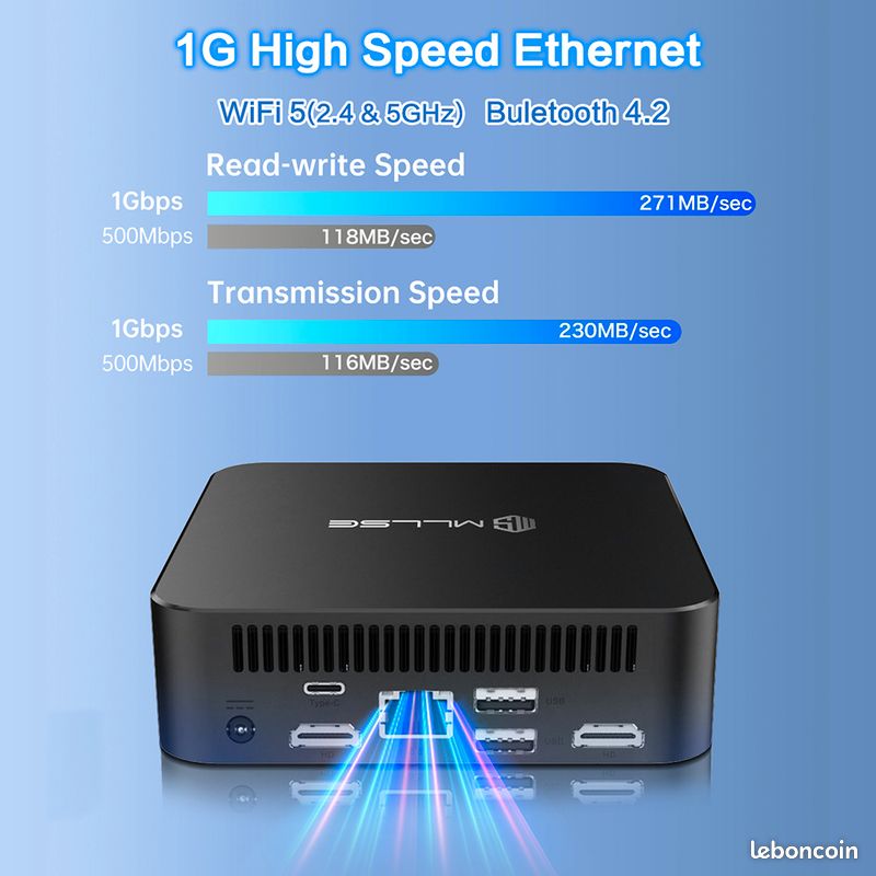 Mini Ordinateur PC MLLSE M2 Pro Intel J3710 8GB RAM 256GB SSD (image 4)