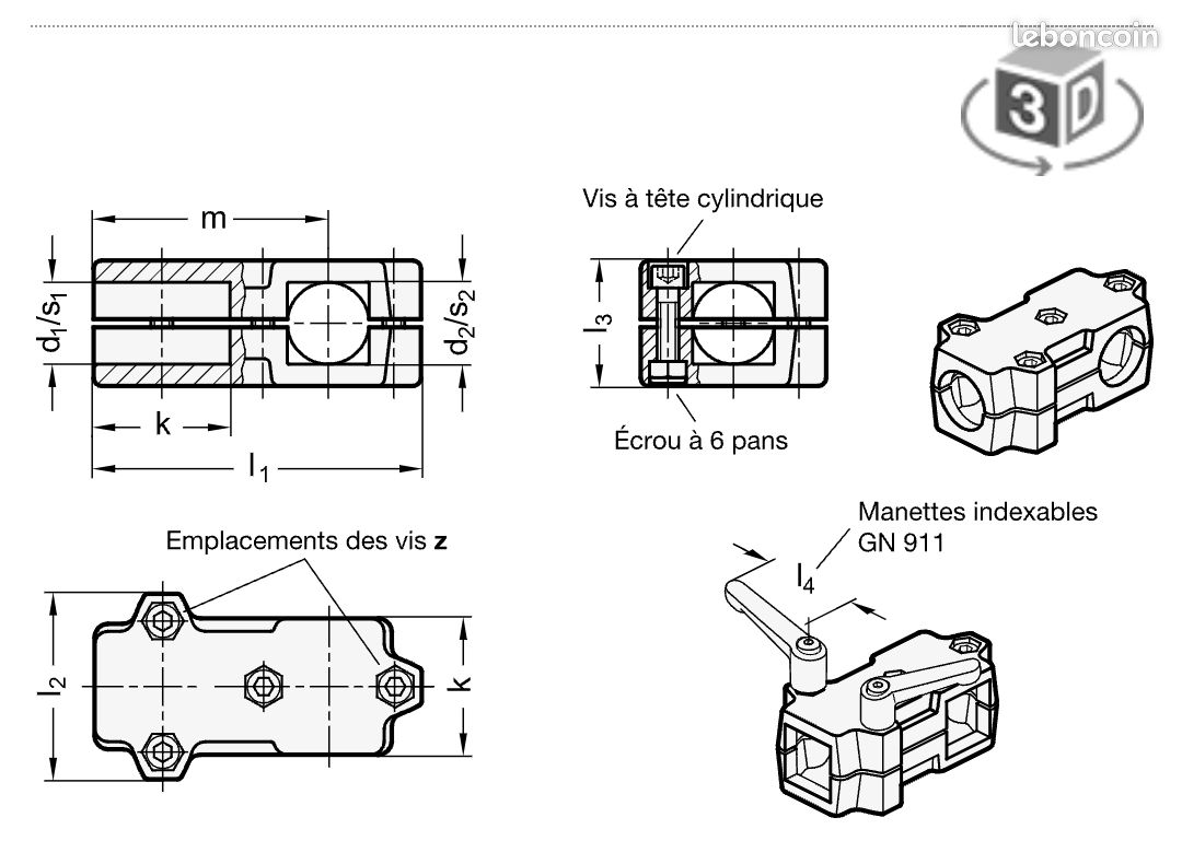 Noix de serrage en T (image 2)