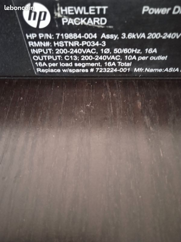Power distribution units Hewlett-Packard HP719884-004 (image 2)