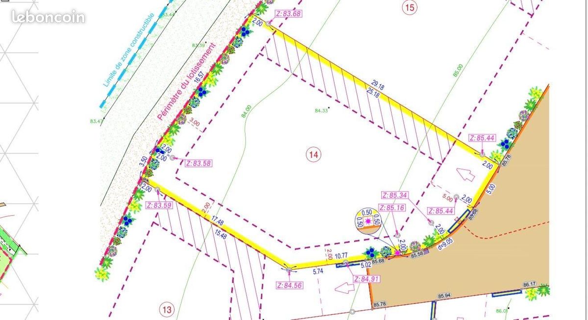 Terrain 630 m² · à Kersaint-Plabennec · 630 m² · 105 000 €