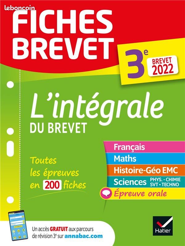 Fiches Brevet L'intégrale du Brevet 2022 (image 1)