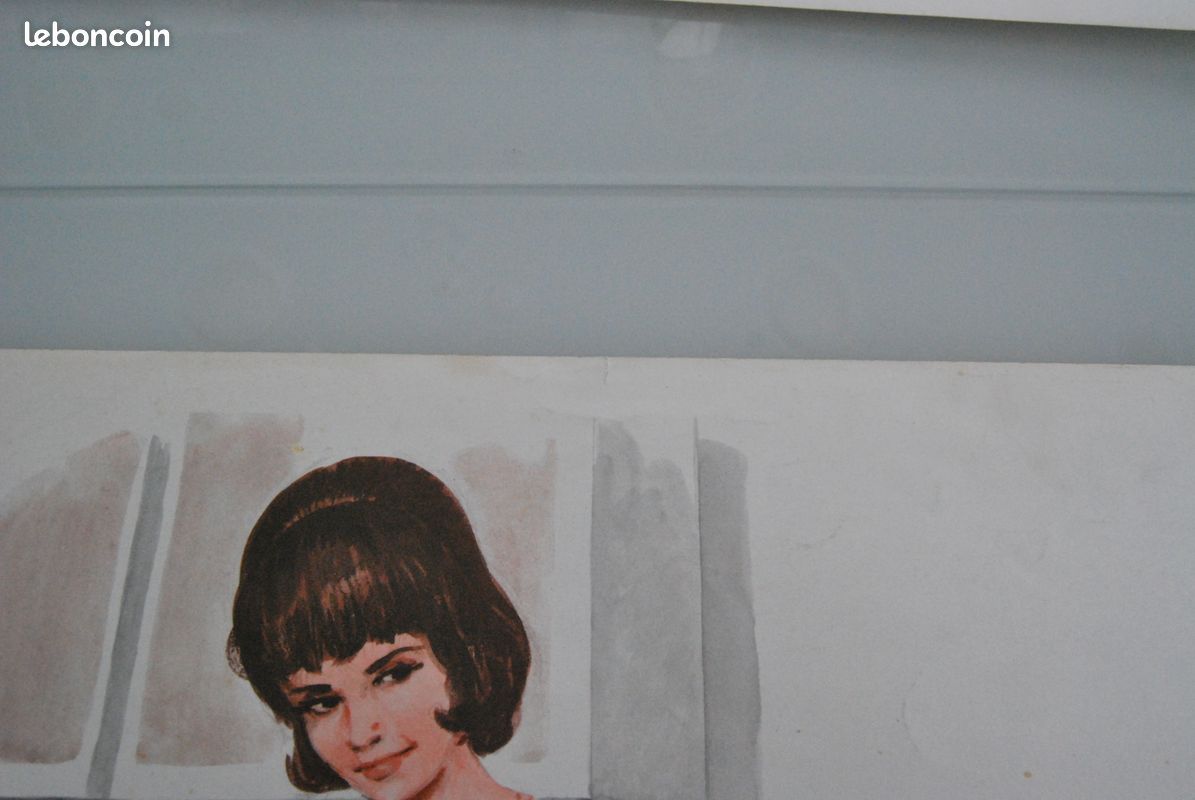 Ancienne affiche scolaire double face mère et fille préparant une tarte et une petite fille chez la crémière Ed MDI 1969 (image 6)