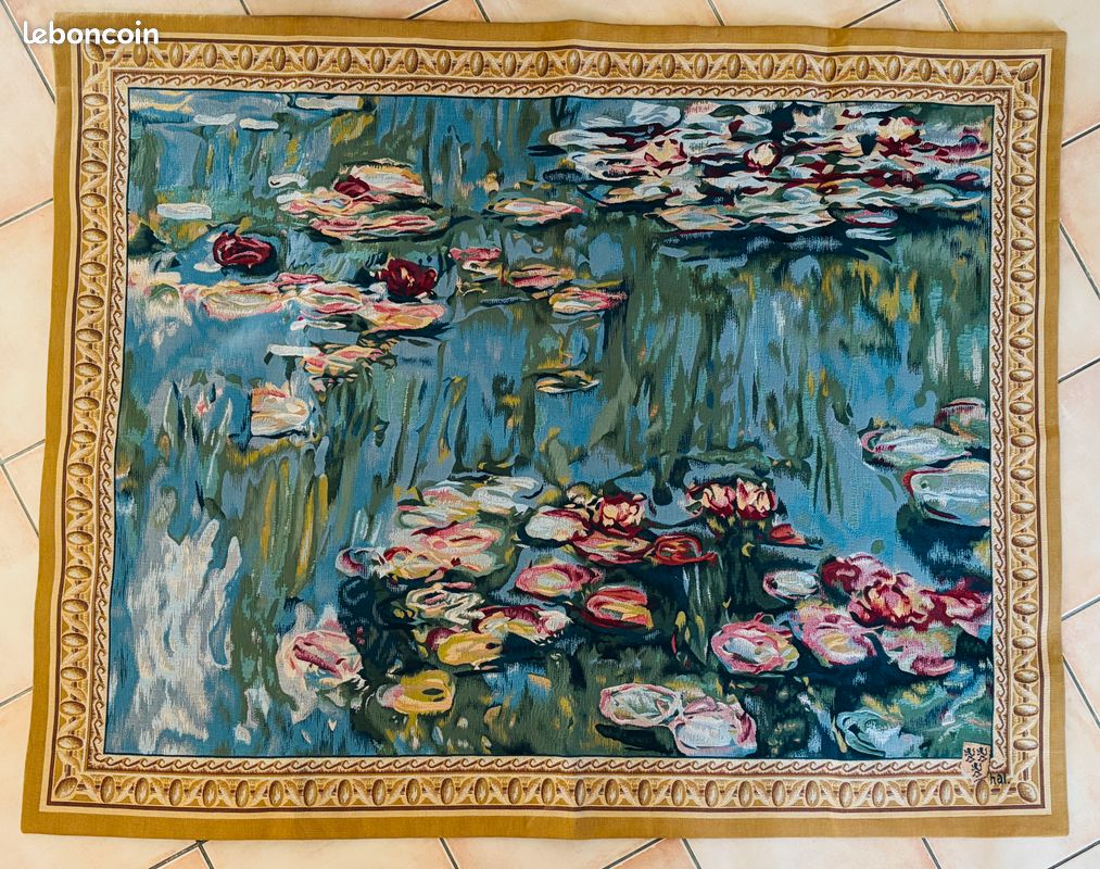 Tapisserie murale « LES NYMPHEAS » d’après Claude Monet (image 1)