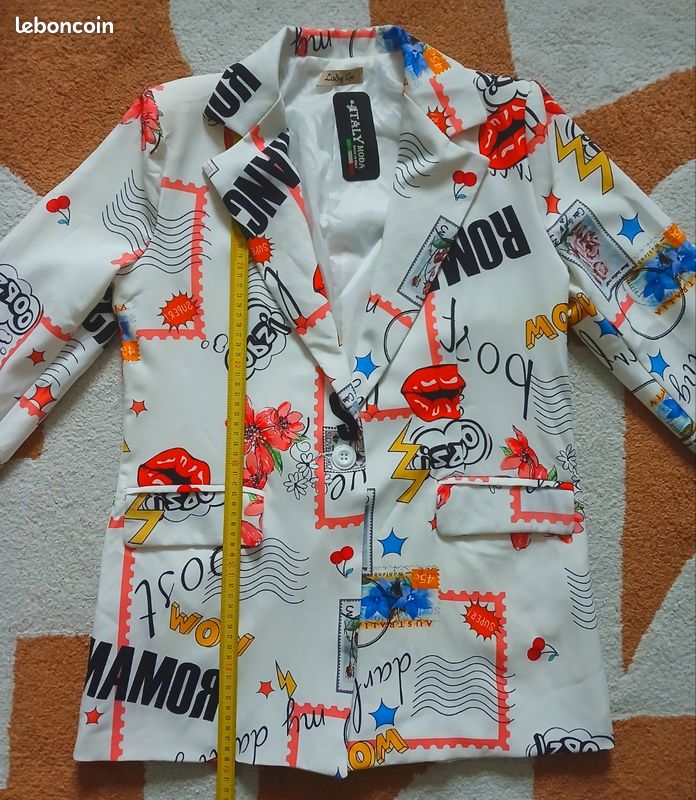 Blazer En Jean Femme Tag+ Taille S - Veste Denim Adorable, Neuf Avec étiquette
