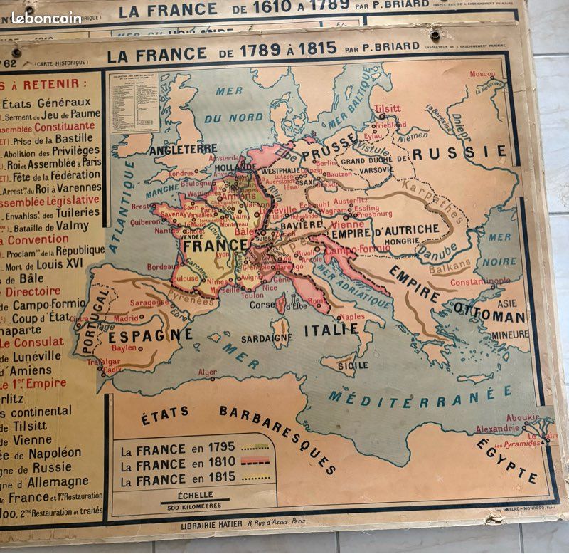 Anciennes cartes scolaires historiques (image 7)