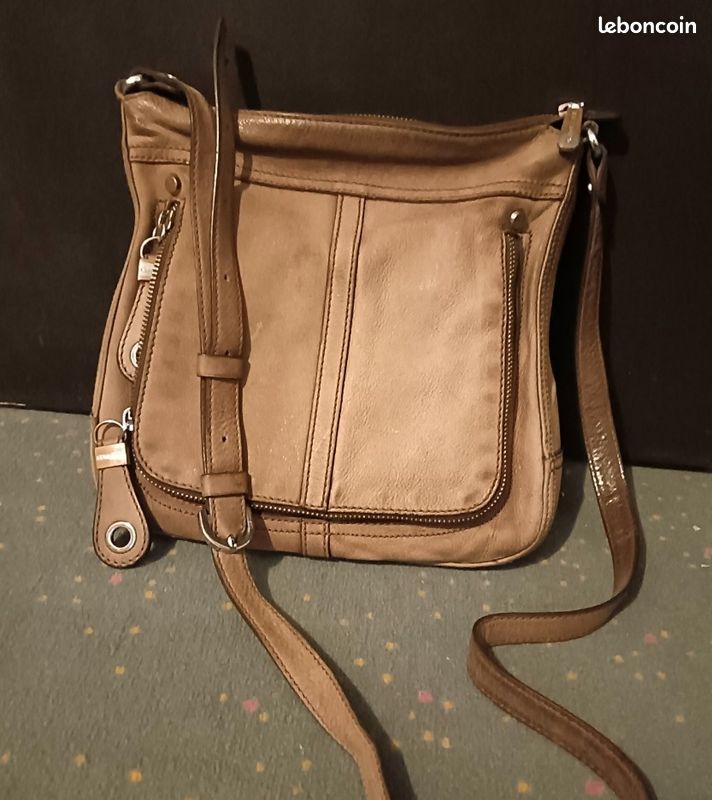 Sac Bandoulière Kesslord En Cuir Noir - Occasion Très Bon état - Pour Femme