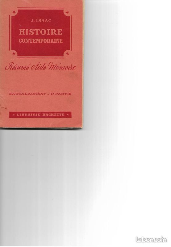 Histoire contemporaine aide mémoire Isaac livre histoire (image 1)