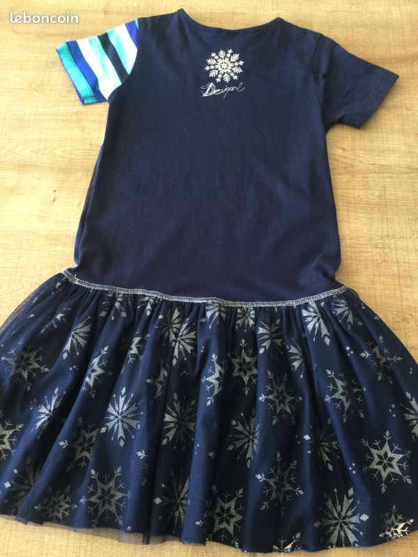 Robe Desigual Fille - 9/10 Ans - Multicolore - Manches Longues - Coton