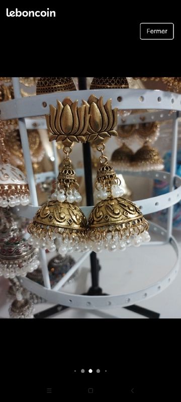 Boucles d'oreilles jhumka neuve (image 6)