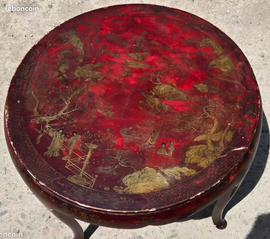 Table basse chinoise ancienne peinte à la main (image 2)