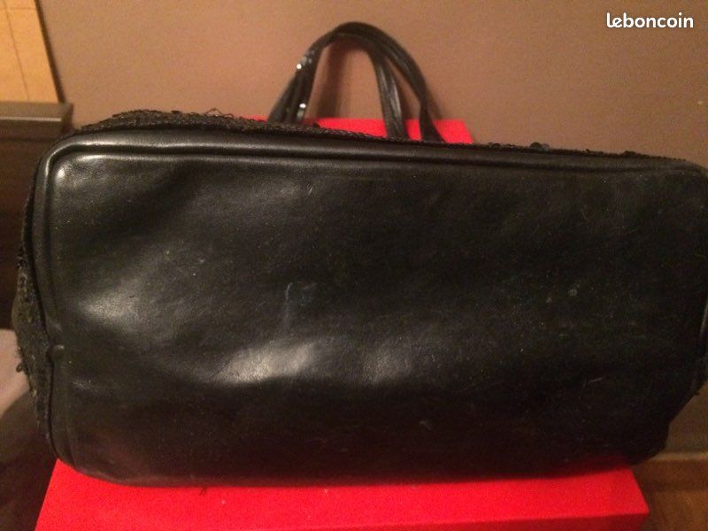 Sac Vanessa Bruno cuir noir grand model (image 1)