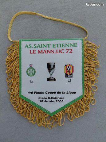 Ancien fanion ASSE palmarès vintage St Etienne Foot