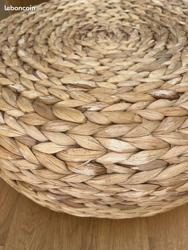 Pouf en raphia osier (image 2)