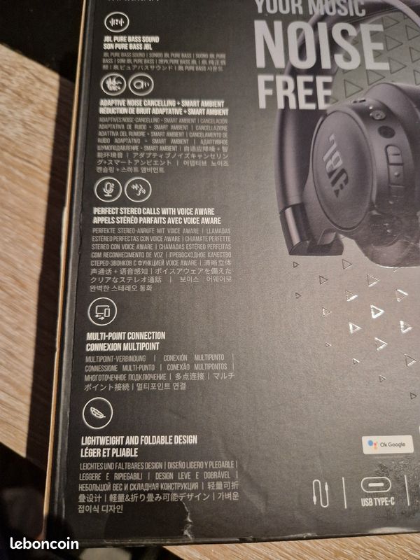 Casque audio Bluetooth JBL Tune 770NC Noir neuf (image 12)